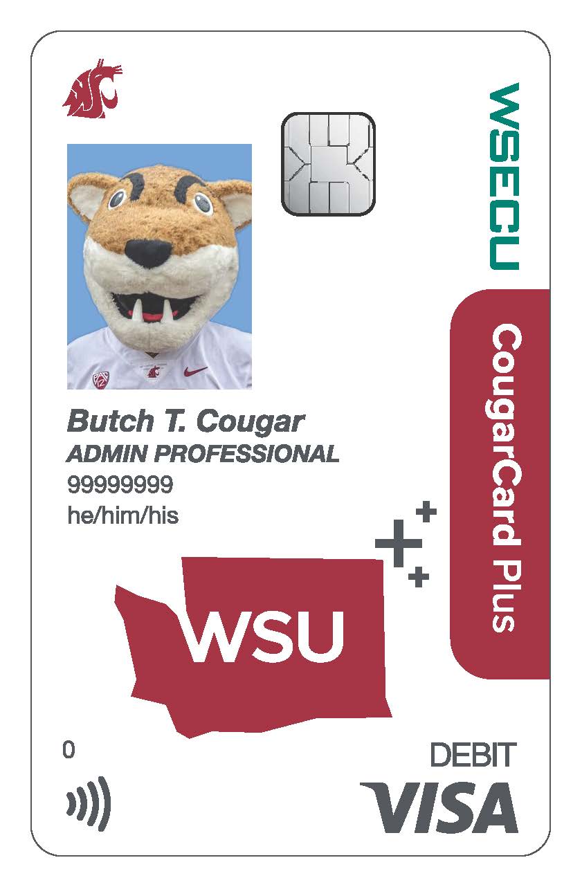 Cougar Card Plus with fake image of staffperson
